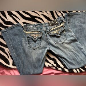 Miss Me Womens Jeans Angel Wings Bling Studded 31